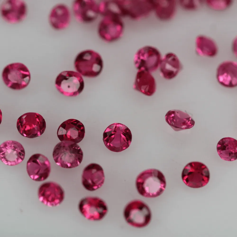 10 carats Melee size Round Brilliant Natural Mogok Pink Spinels | Reddish Pink Spinels