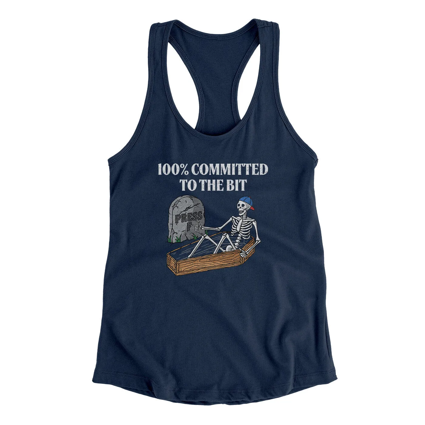 100 Percent Committed To The Bit Women's Racerback Tank