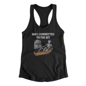 100 Percent Committed To The Bit Women's Racerback Tank
