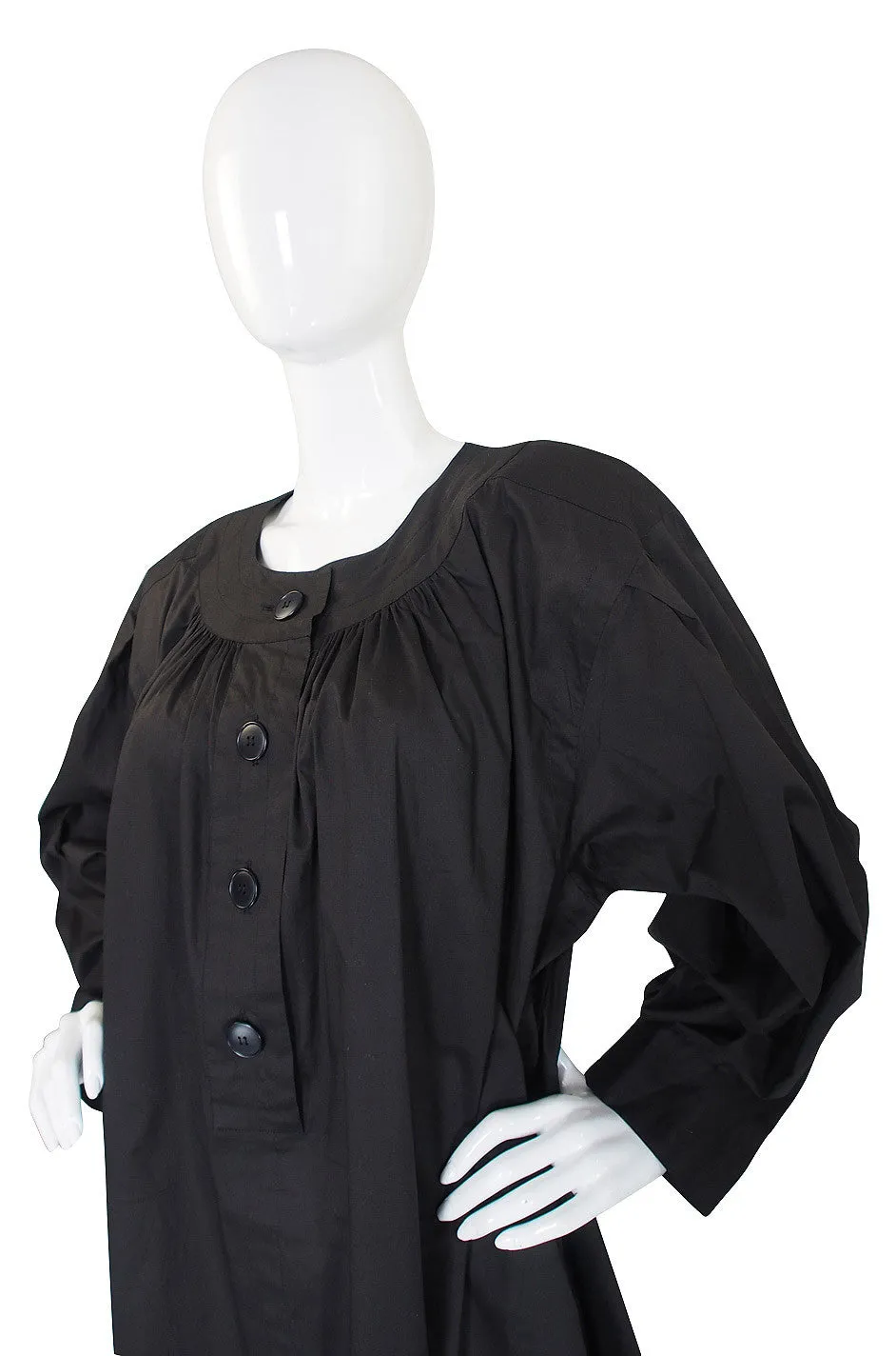 1980s Yves Saint Laurent Painters Smock Dress
