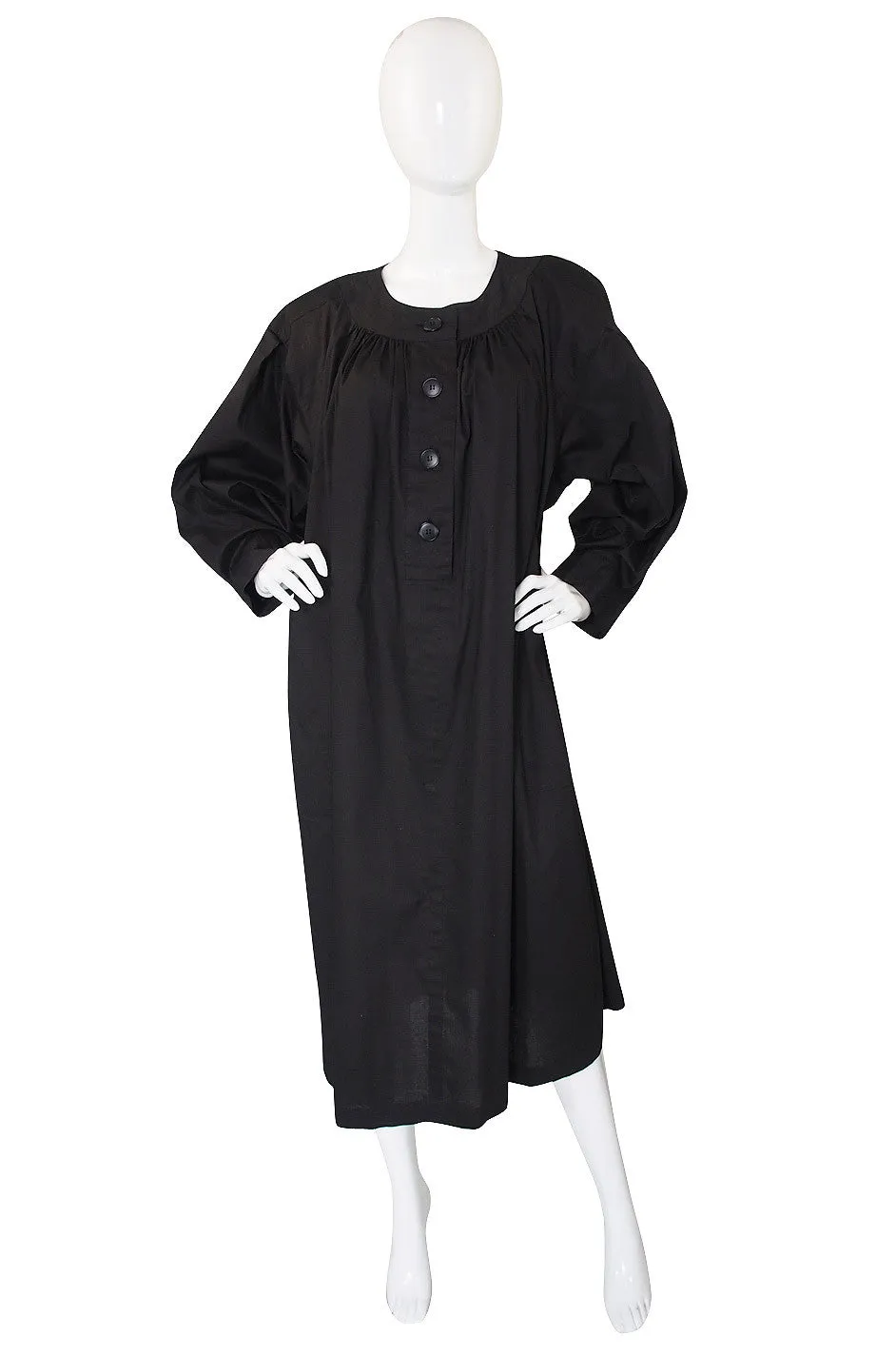 1980s Yves Saint Laurent Painters Smock Dress