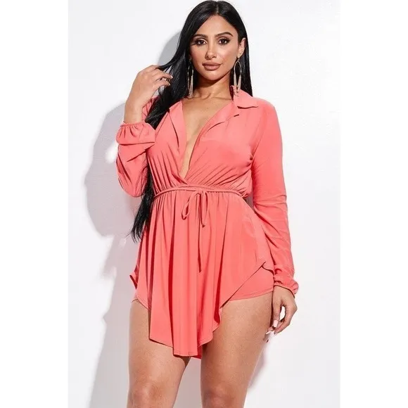 2 Pcs Long Sleeve Shirt and Shorts Set