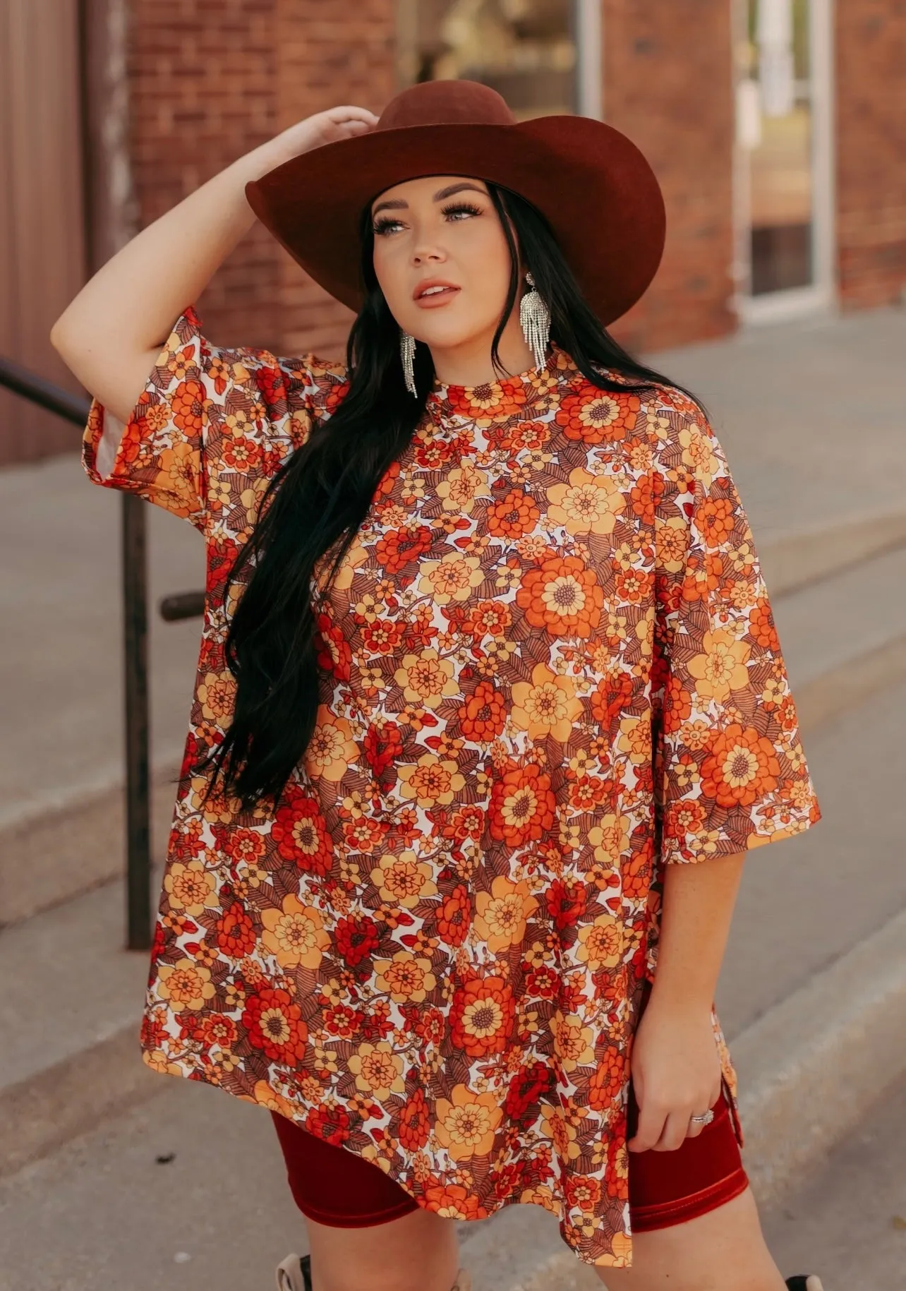 2790 MOCK TEE RETRO ORANGE