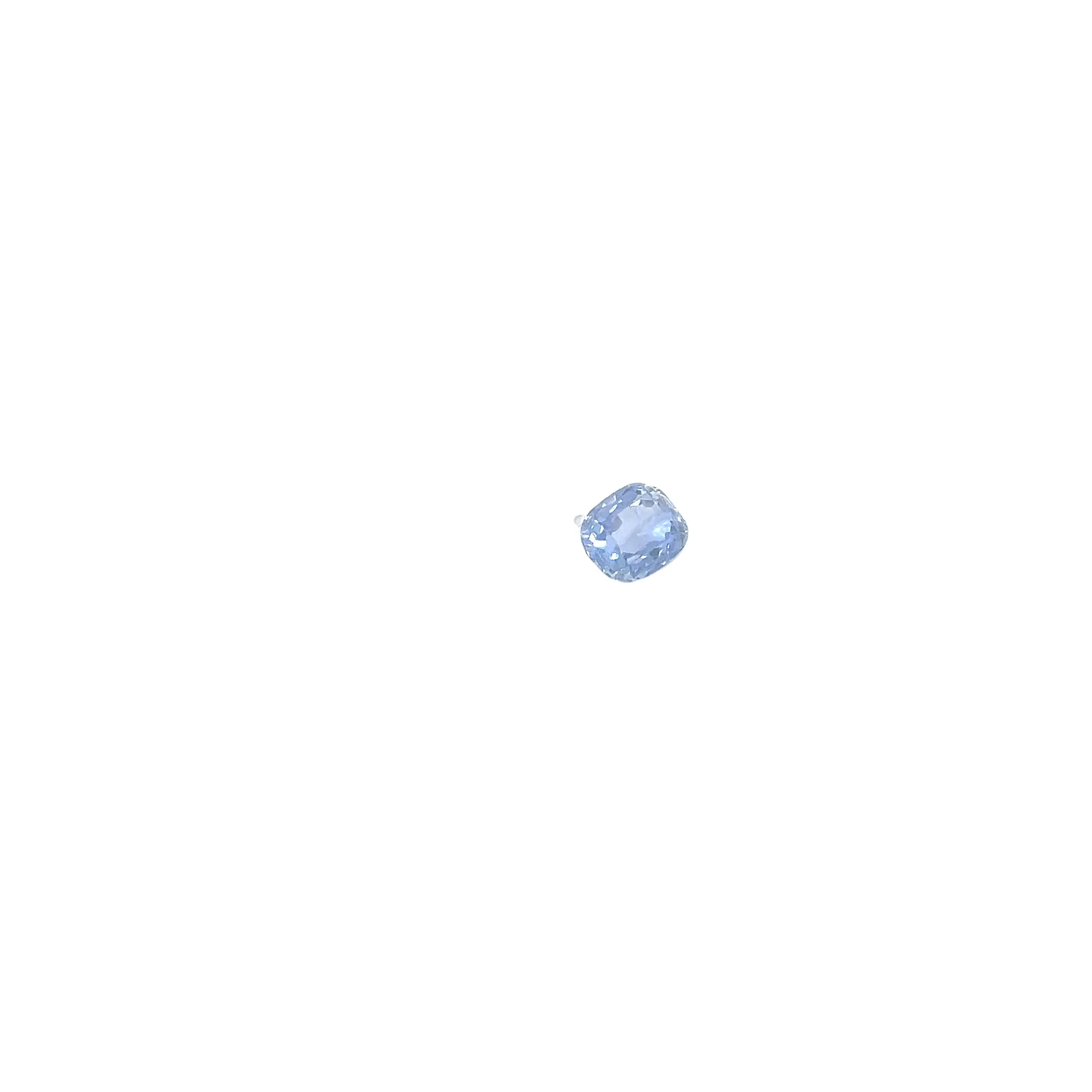 2.96 CT CUSHION BLUE SAPPHIRE GIA