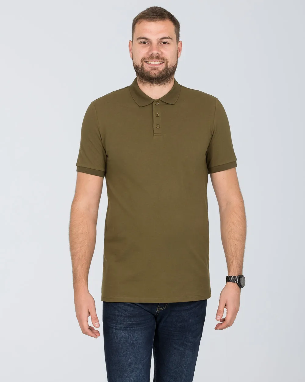 2t Jack Slim Fit Tall Polo Shirt (olive)