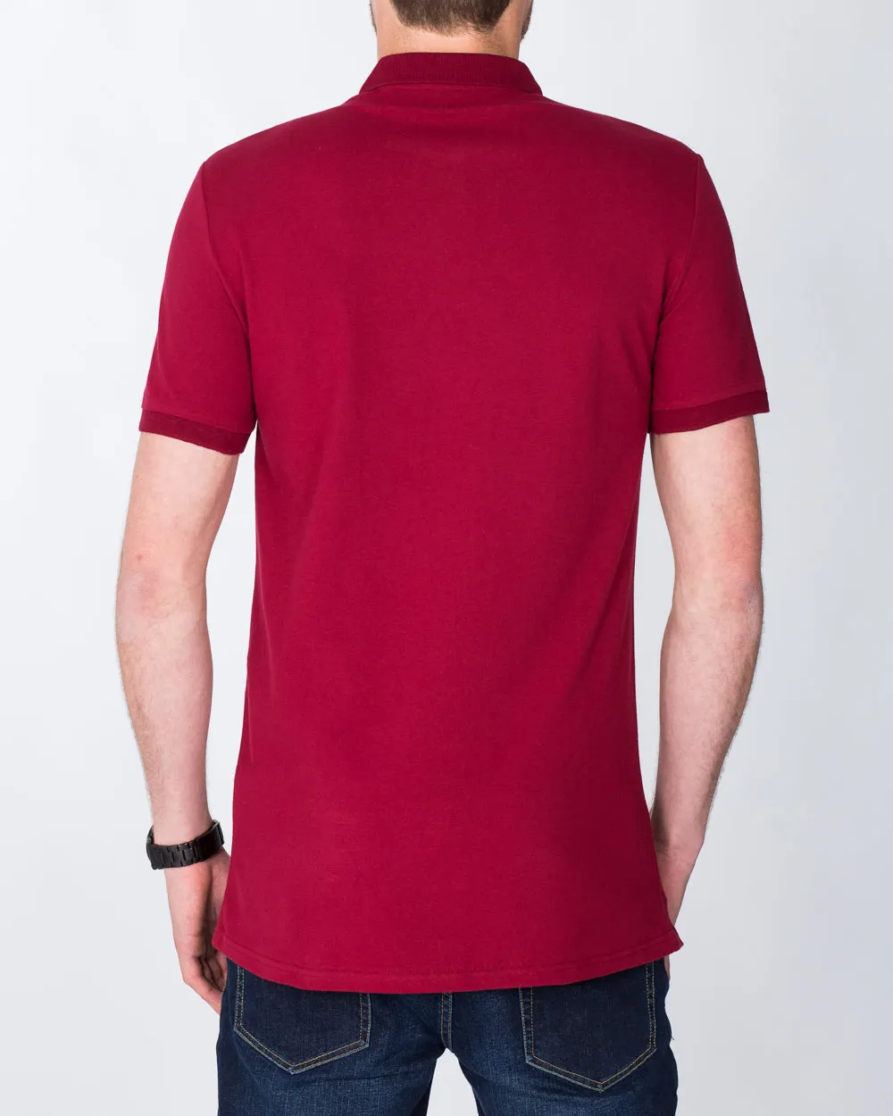 2t Jack Slim Fit Tall Polo Shirt (wine)