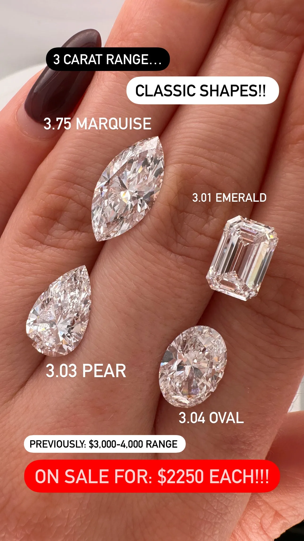 3.03 CARAT PEAR LAB GROWN DIAMOND