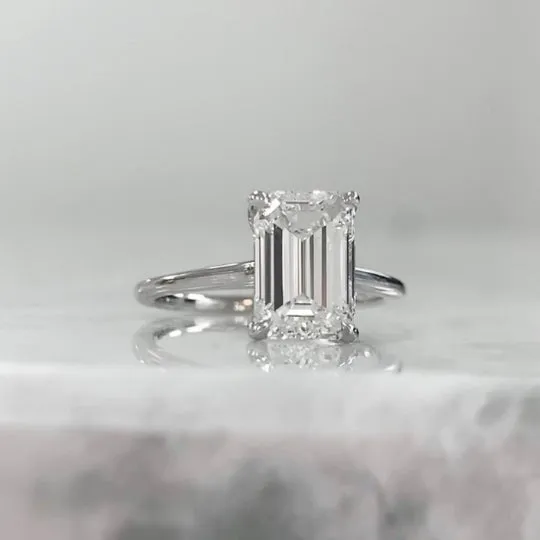 3/4 Carat Emerald Cut Diamond - G SI1 - 0.81ct - 170124