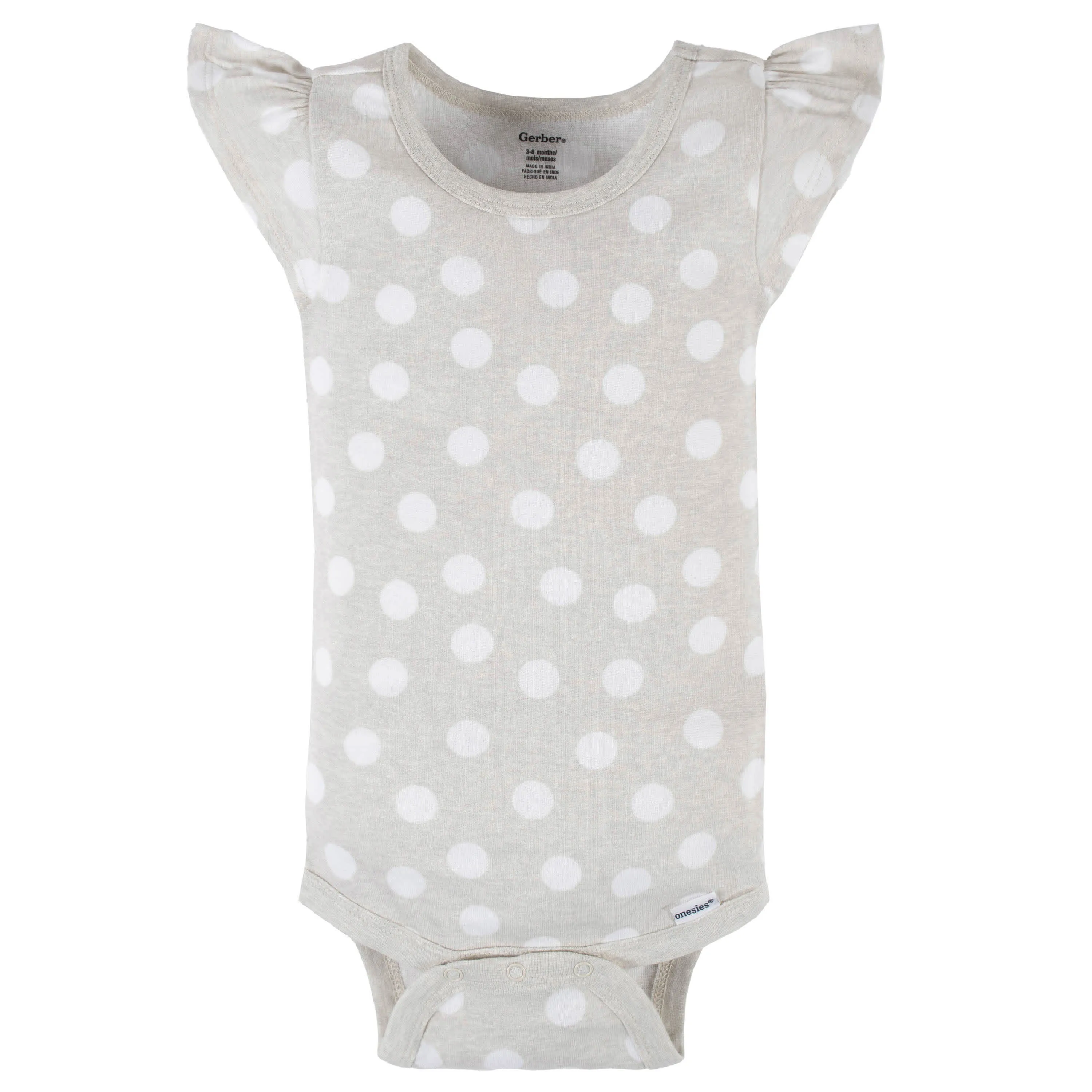 4-Pack Baby Girls Dots Of Rainbows Short Sleeve Onesies® Bodysuits