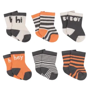 6-Pack Baby Boys Comfy Stretch Bicycle Wiggle Proof® Socks