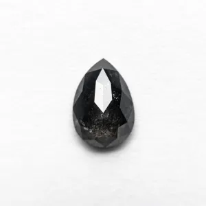 .79 CARAT BLACK SPECKLED ROSE CUT PEAR DIAMOND