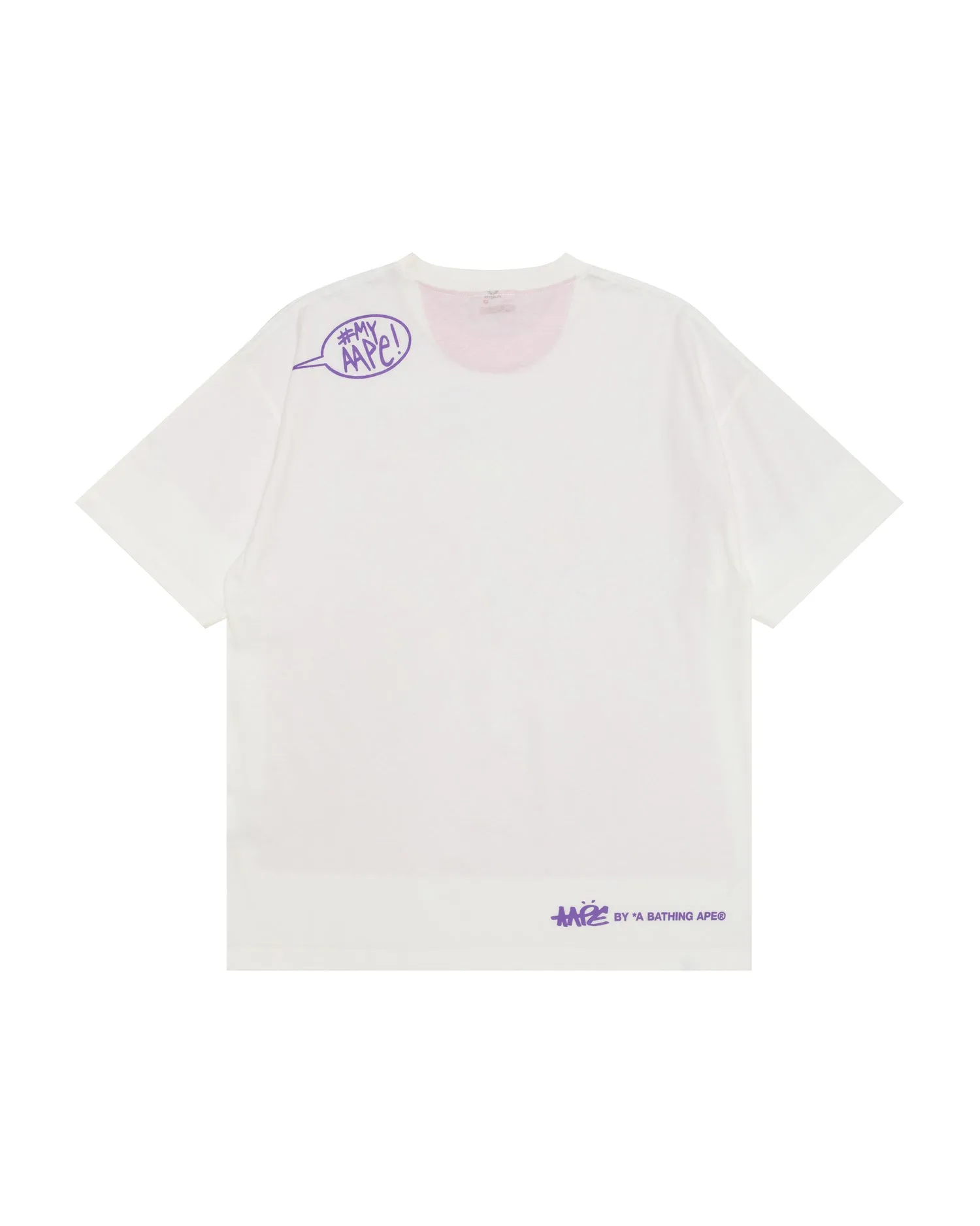 AAPEUNVS moonface logo layered graphic tee
