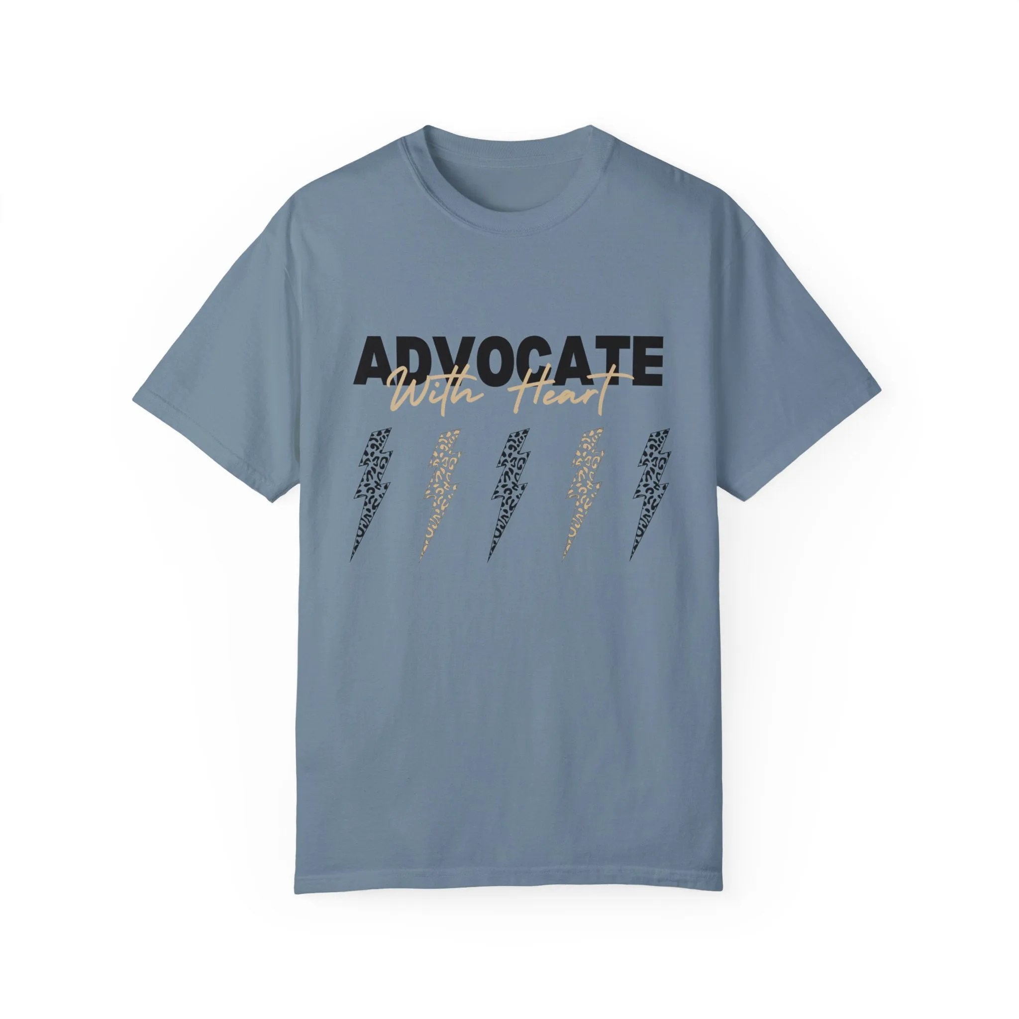 Advocate with Heart Cheetah lighting bolt Tee