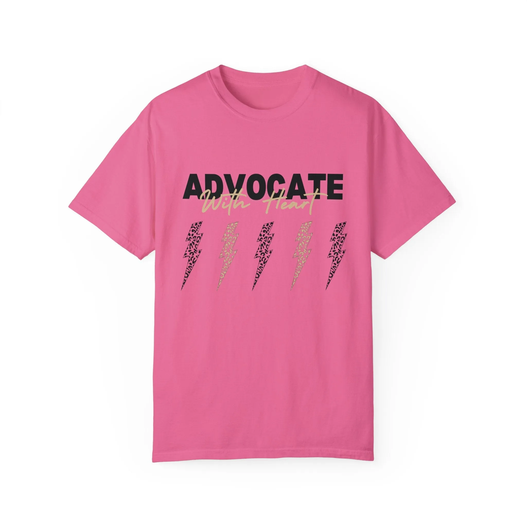 Advocate with Heart Cheetah lighting bolt Tee