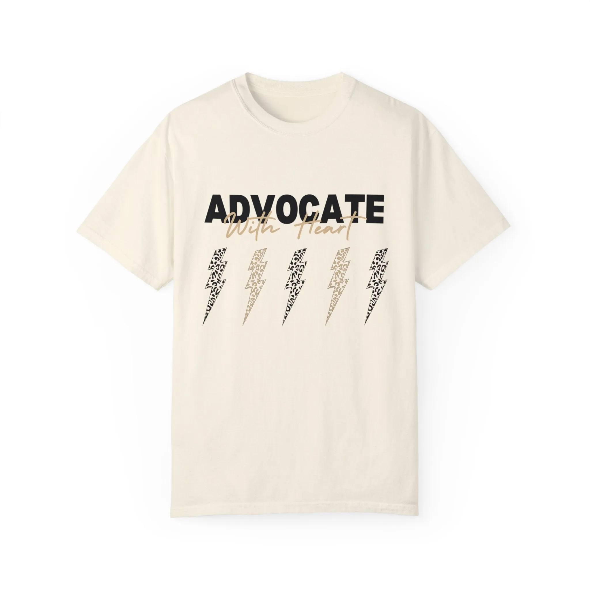 Advocate with Heart Cheetah lighting bolt Tee