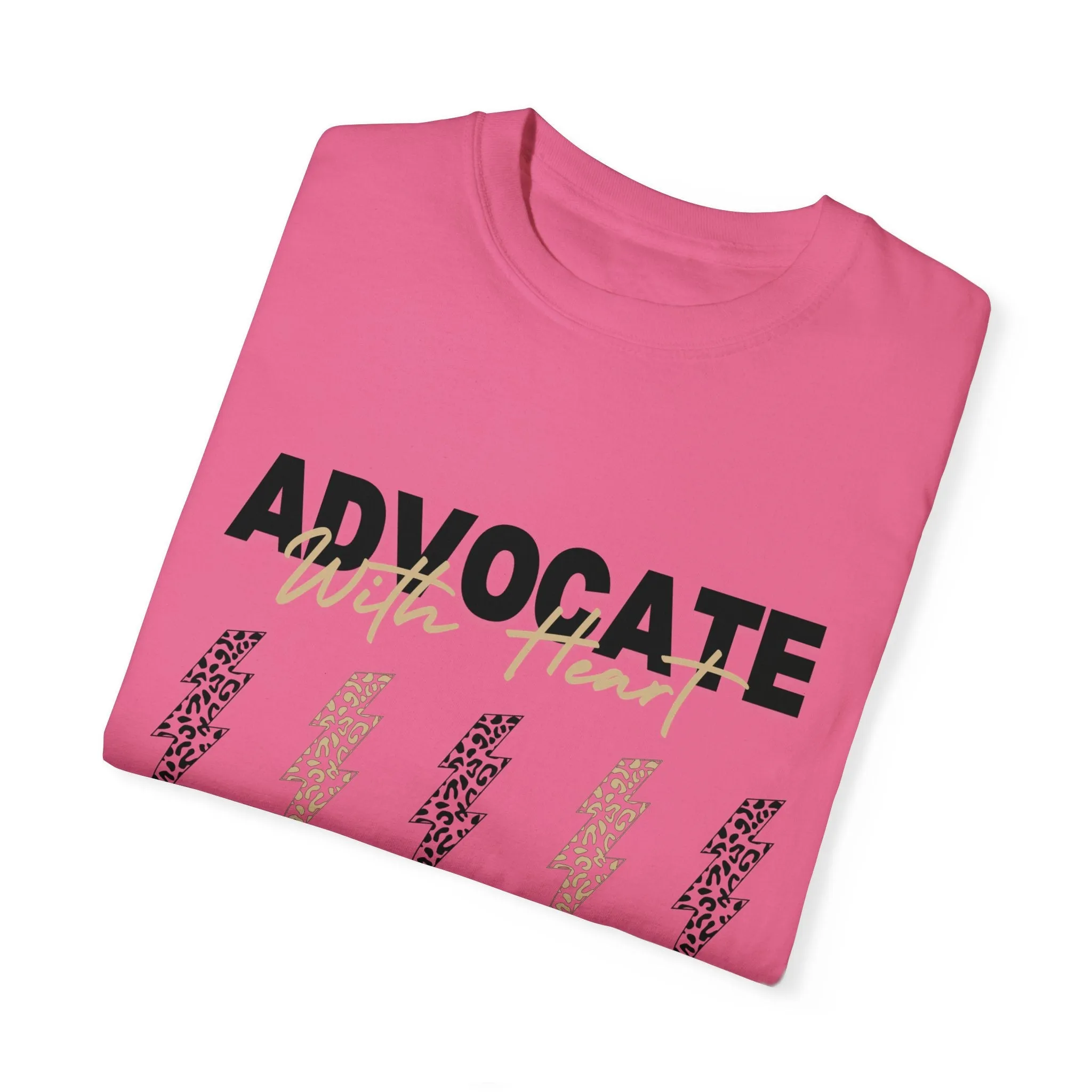 Advocate with Heart Cheetah lighting bolt Tee