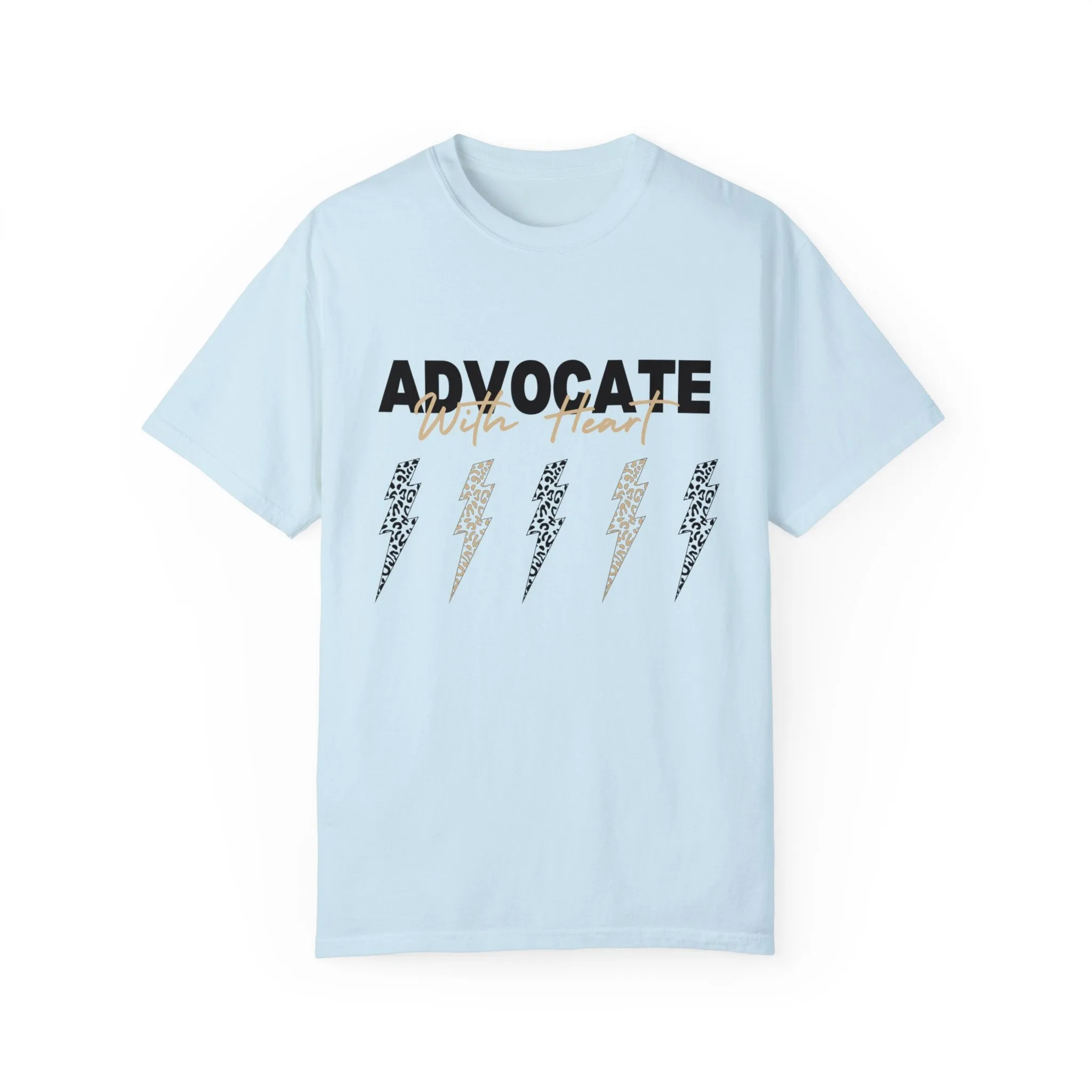 Advocate with Heart Cheetah lighting bolt Tee