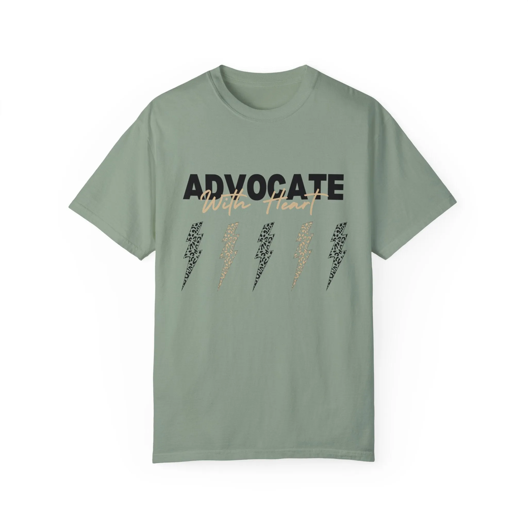 Advocate with Heart Cheetah lighting bolt Tee