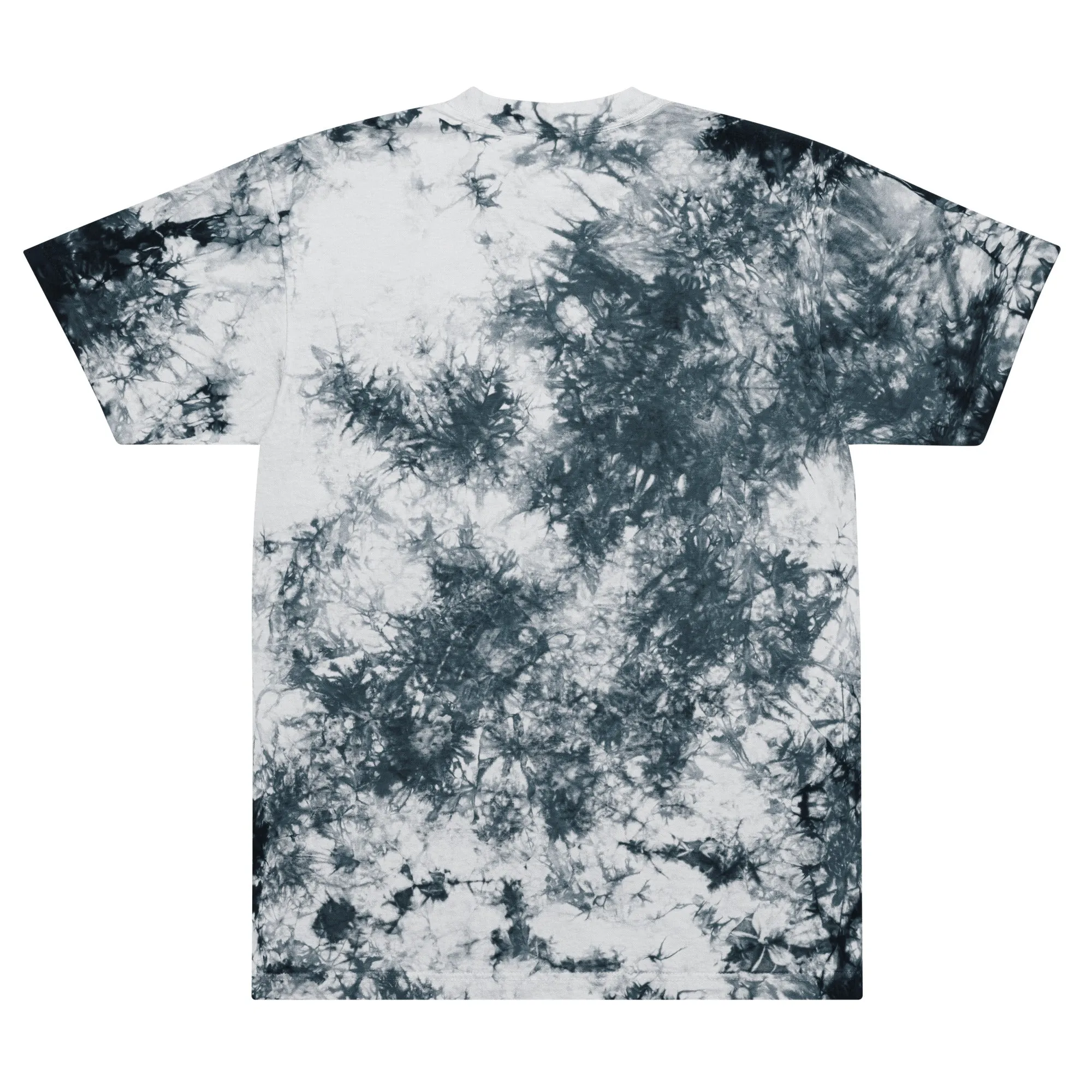 Aftrz Embroidered Oversized Tie-Dye Short Sleeve T-Shirt