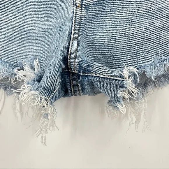 AGOLDE 30 Parker Vintage Loose Fit Cutoff 0765 Shorts Swapmeet denim light wash