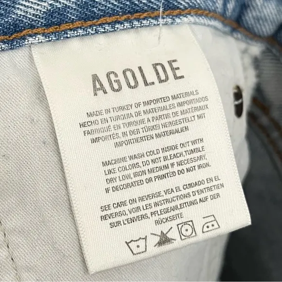 AGOLDE 30 Parker Vintage Loose Fit Cutoff 0765 Shorts Swapmeet denim light wash