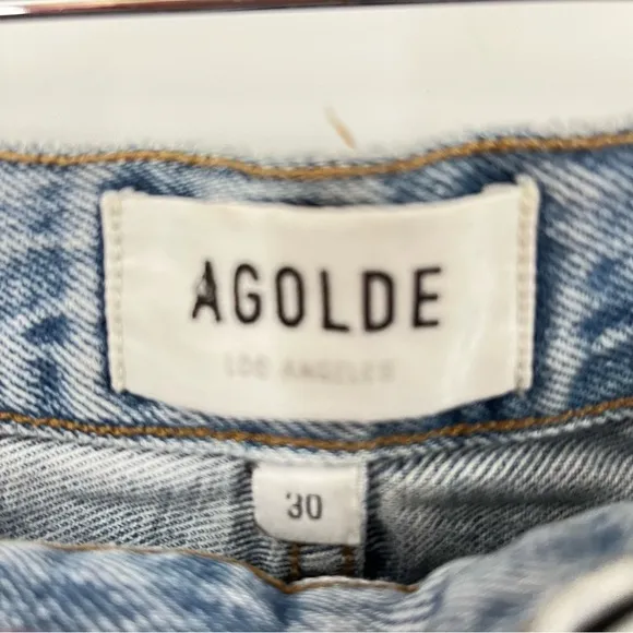 AGOLDE 30 Parker Vintage Loose Fit Cutoff 0765 Shorts Swapmeet denim light wash