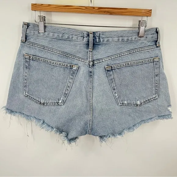 AGOLDE 30 Parker Vintage Loose Fit Cutoff 0765 Shorts Swapmeet denim light wash