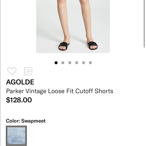 AGOLDE Parker Vintage Loose Fit Cutoff Shorts