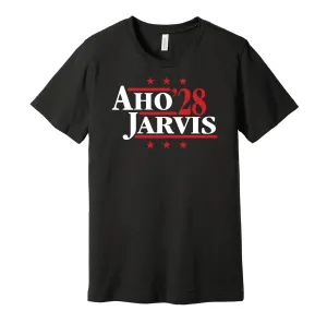 Aho & Jarvis '28 - Carolina Political Campaign Parody T-Shirt - Hyper Than Hype Shirts