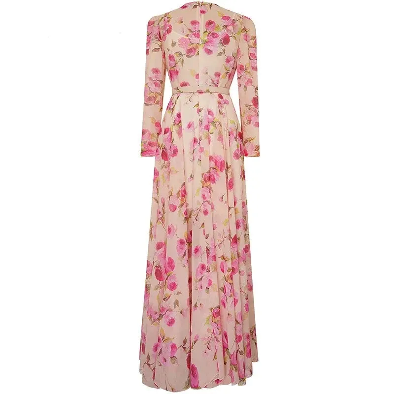 Aislings A-line slim long dress