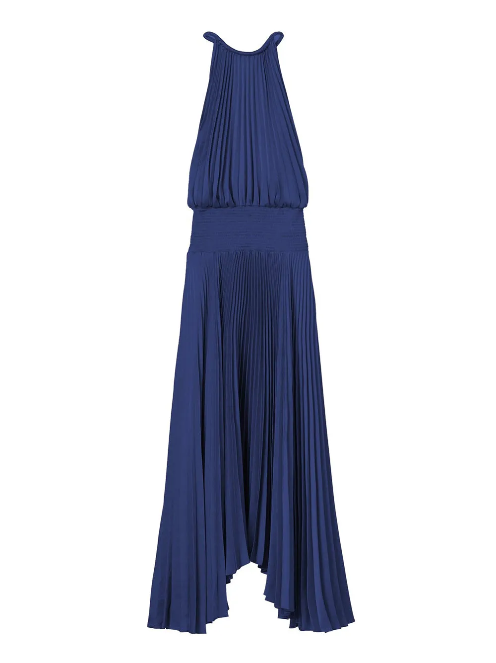 A.L.C. Renzo II Satin Pleated Dress in Riviera