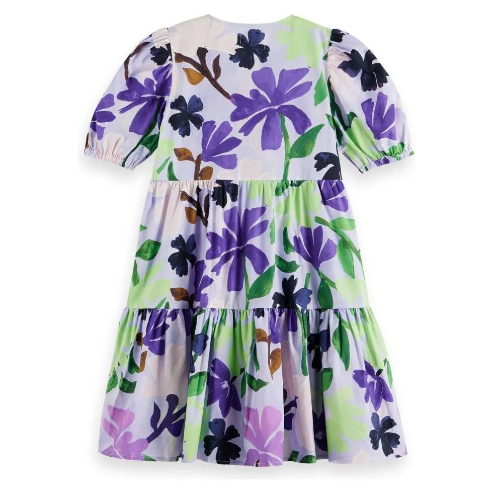 All-Over Printed Short-Sleeved Dress