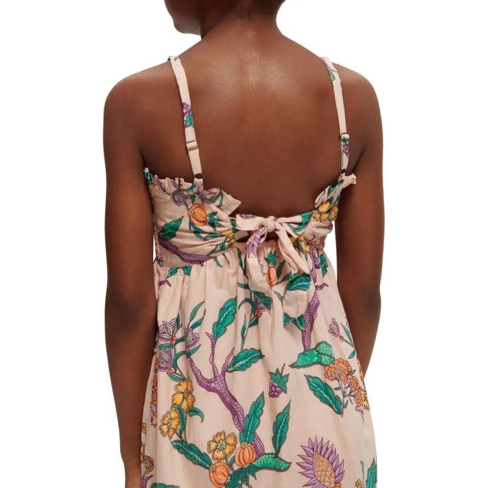 All-Over Printed Smock Detail Dress