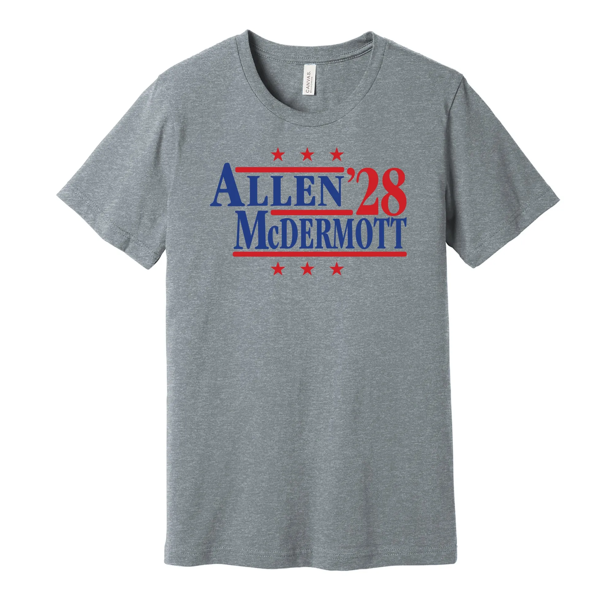 Allen & McDermott '28 - Buffalo Football Legends Political Campaign Parody T-Shirt - Hyper Than Hype Shirts