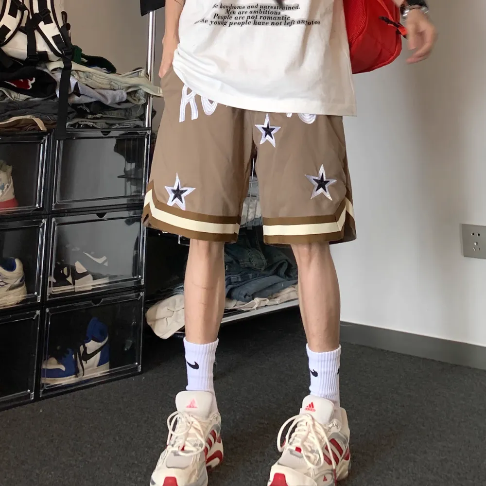 American Star Letter Embroidery Shorts