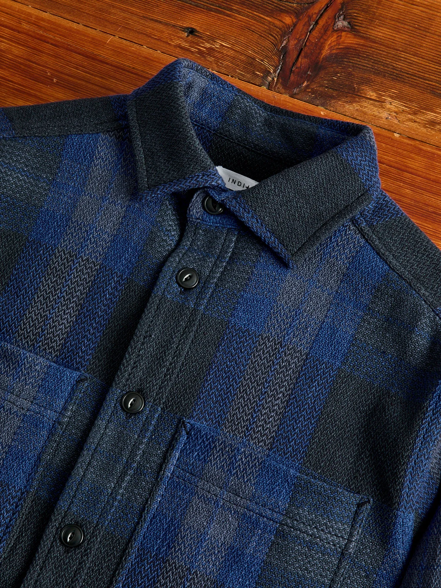Ames Workshirt in Iron/Indigo Plaid