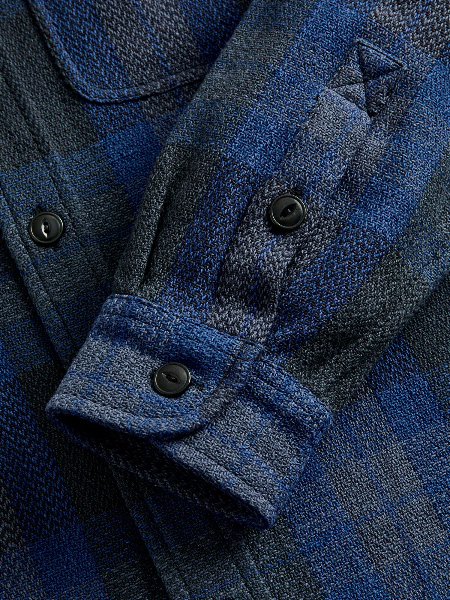 Ames Workshirt in Iron/Indigo Plaid