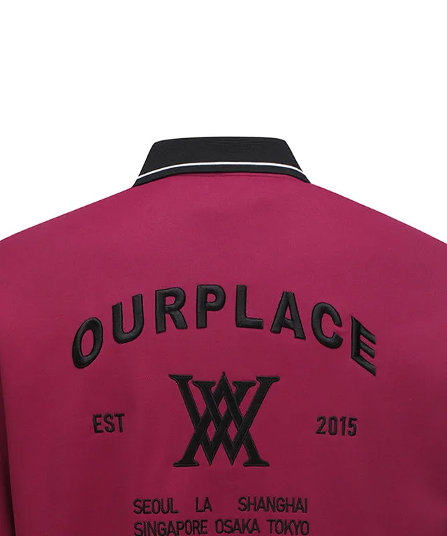 ANEW Golf: Men Back Big Logo Long T-Shirt - Burgundy