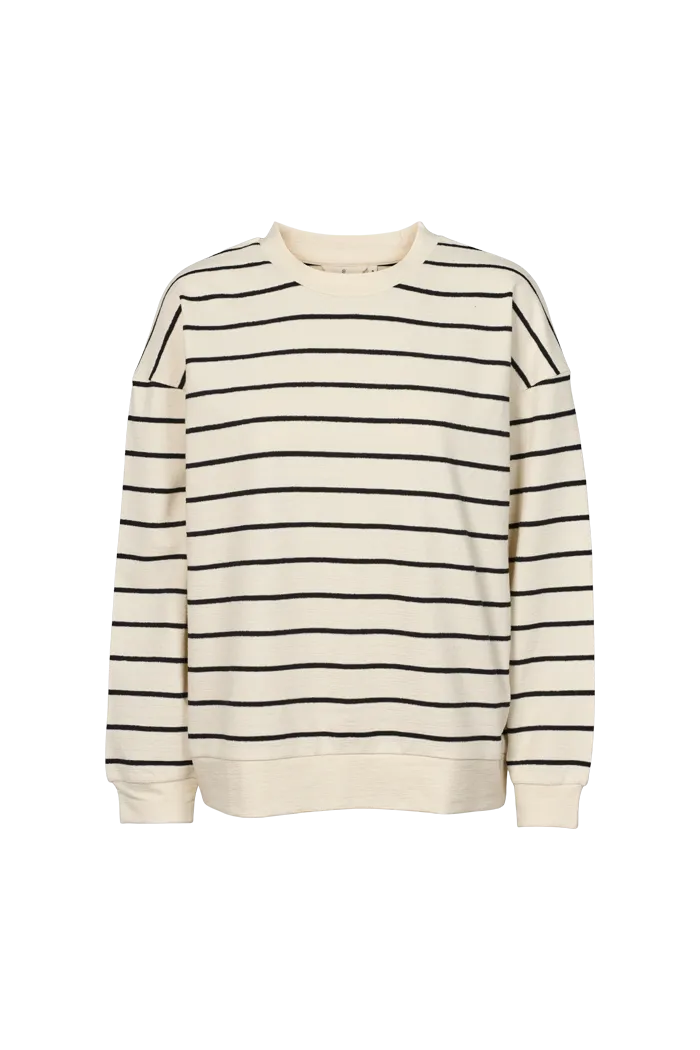Anneli Oversized LS Sweat - Birch/Black