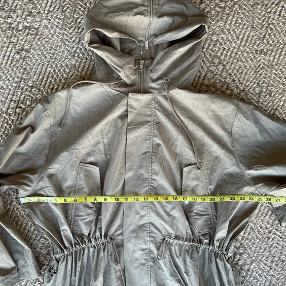 Anthropologie Othilia Harriet Emroidered Utility Long Anorak Coat Green‎ Women's