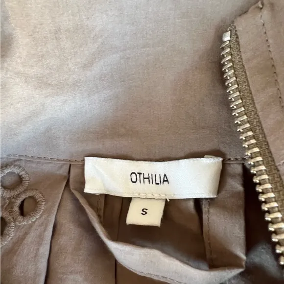 Anthropologie Othilia Harriet Emroidered Utility Long Anorak Coat Green‎ Women's