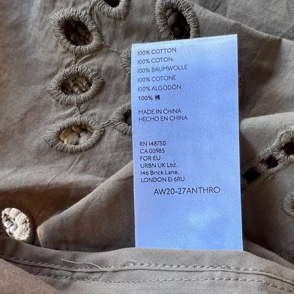 Anthropologie Othilia Harriet Emroidered Utility Long Anorak Coat Green‎ Women's