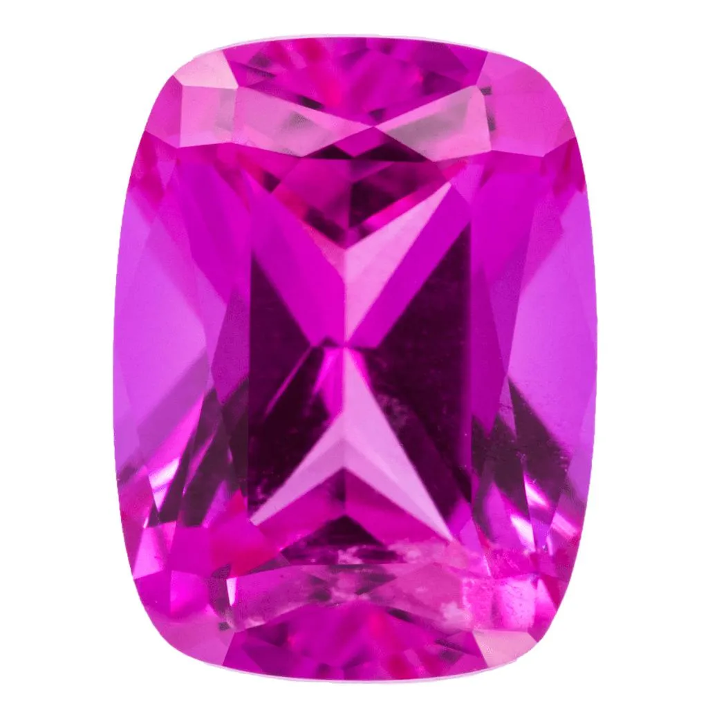 Antique Cushion FAB Lab-Grown Pink Sapphire Gems