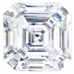 Asscher Forever One Charles & Colvard Loose Moissanite Stone