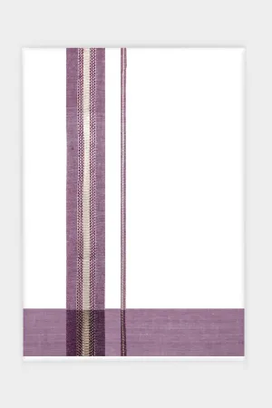 Aylan Yadav - Dull Purple Smooth Cotton Double Layered Dhoti With Fancy Borders | Uathayam