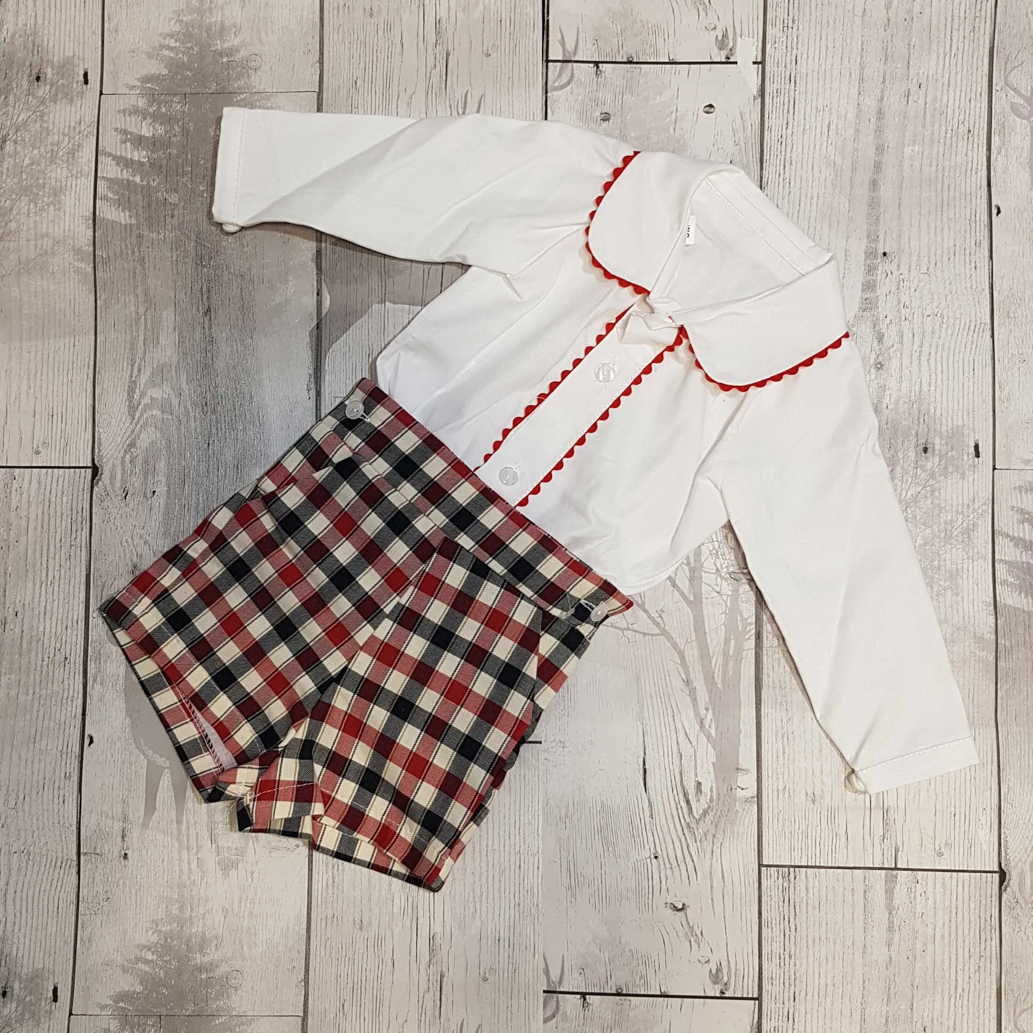 Baby Boys  Shorts and White Shirt Outfit