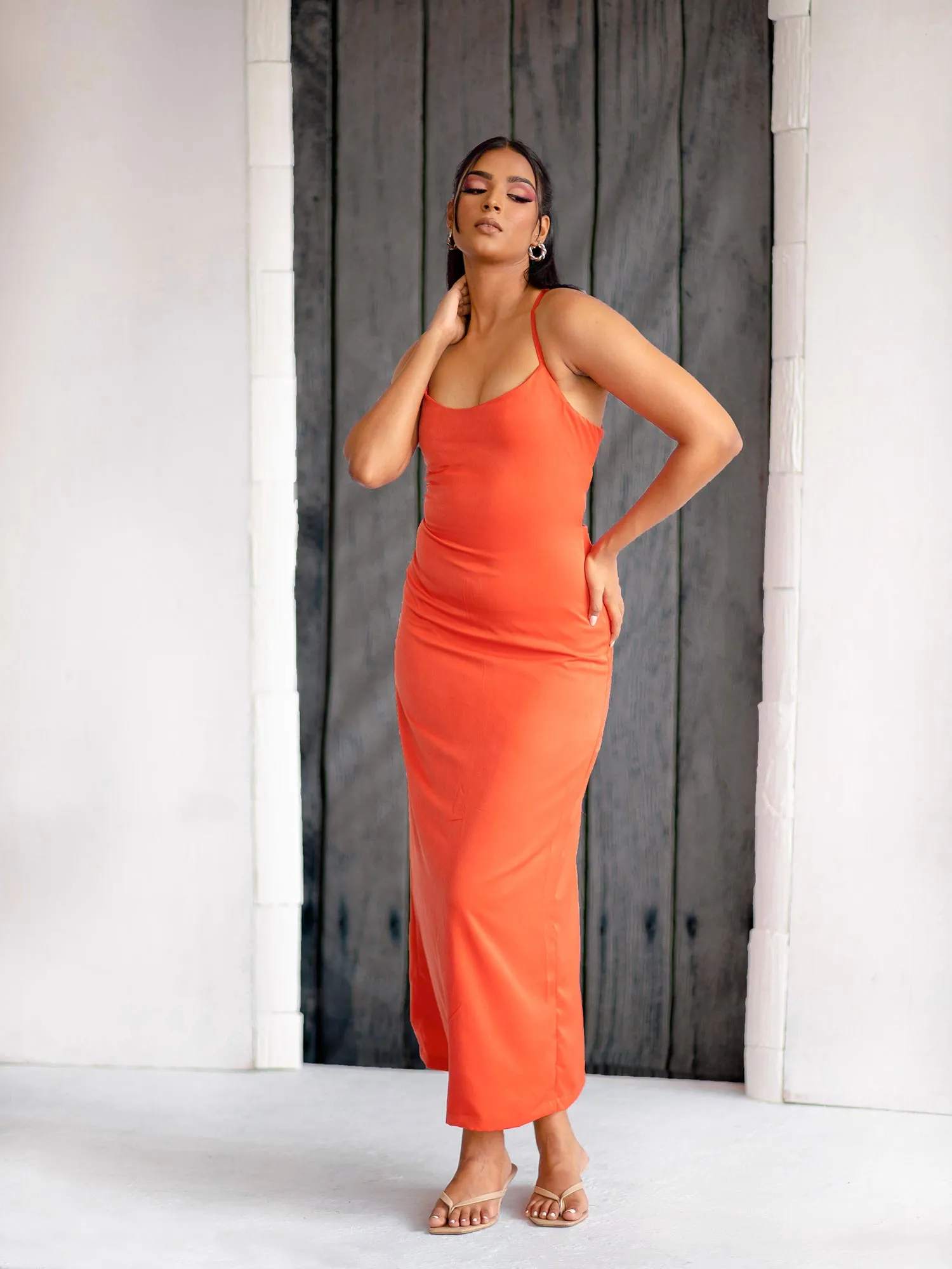 Back Criss Cross Maxi Dress