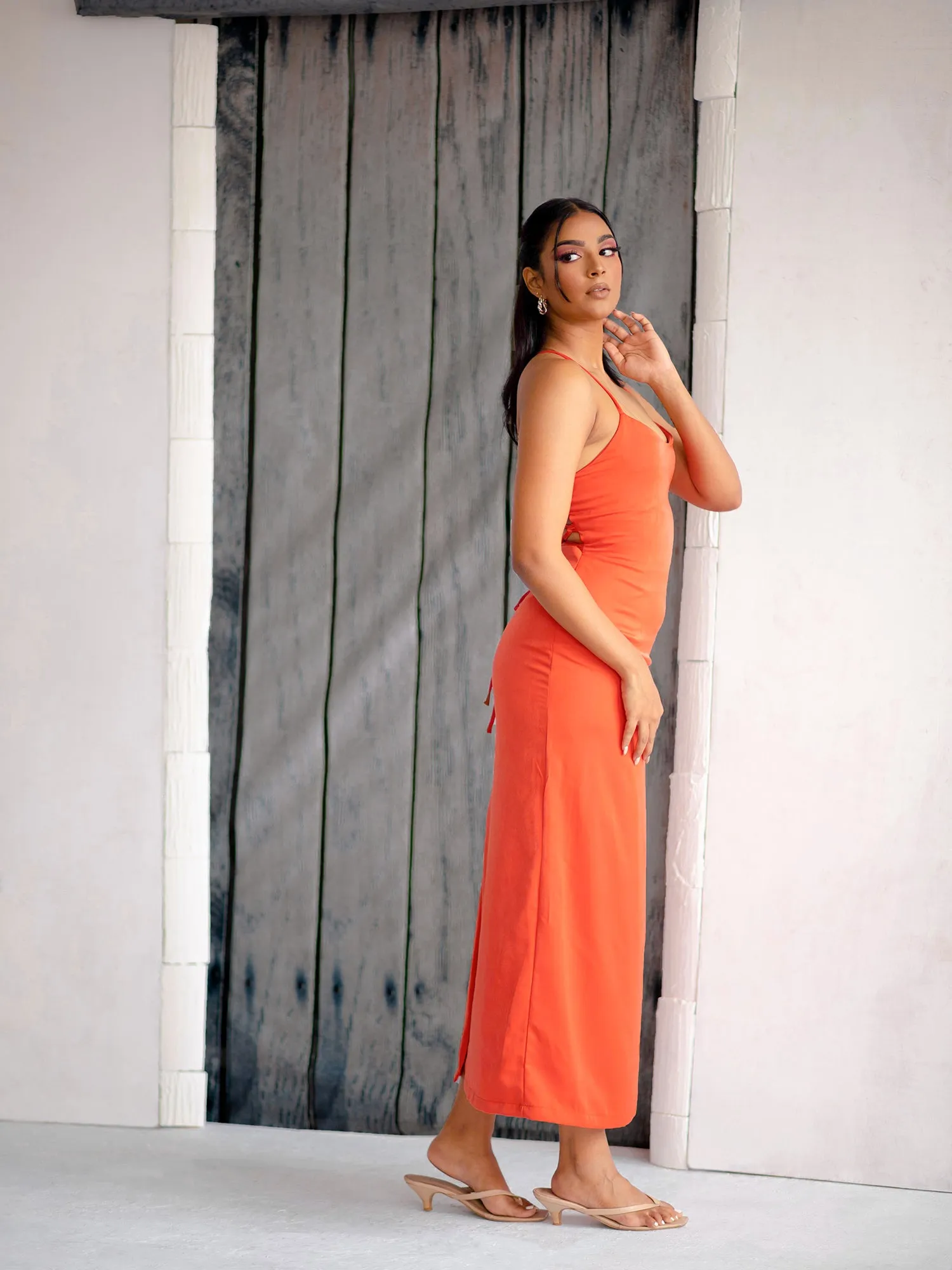 Back Criss Cross Maxi Dress