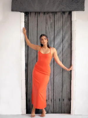 Back Criss Cross Maxi Dress