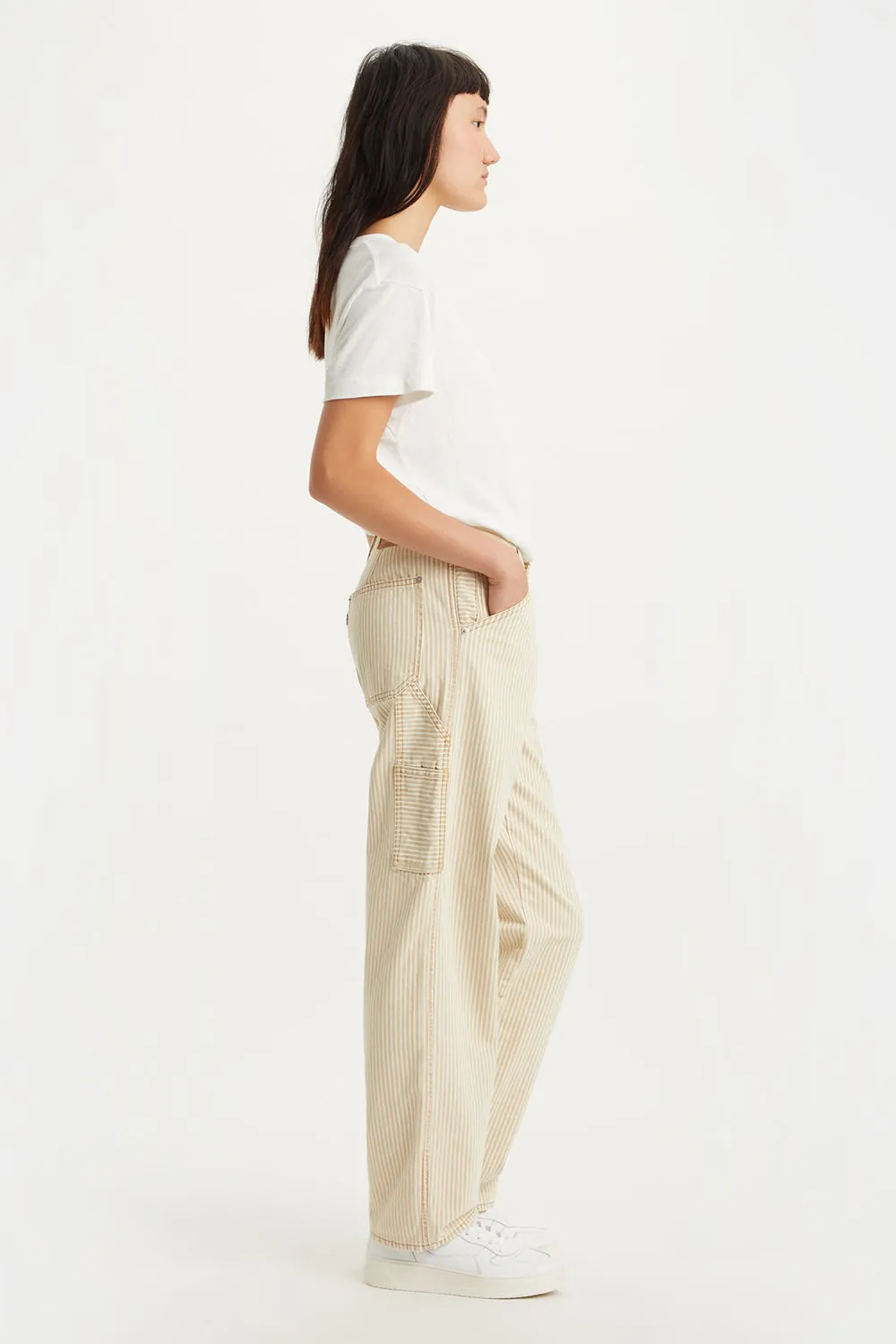 Baggy Dad Utility Jeans Lines in the Sand